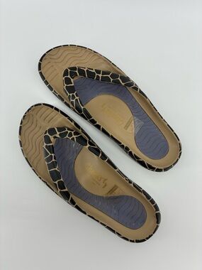 Cheeks Health Sandals Women's Black and Tan Summer Outdoor